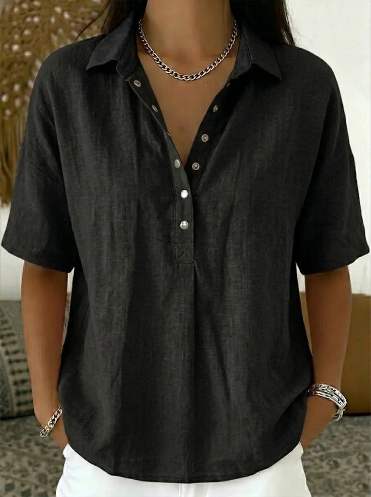 Hélène™ | Blusa com colarinho
