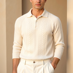 Sweater de Malha Misturada - Relaxada