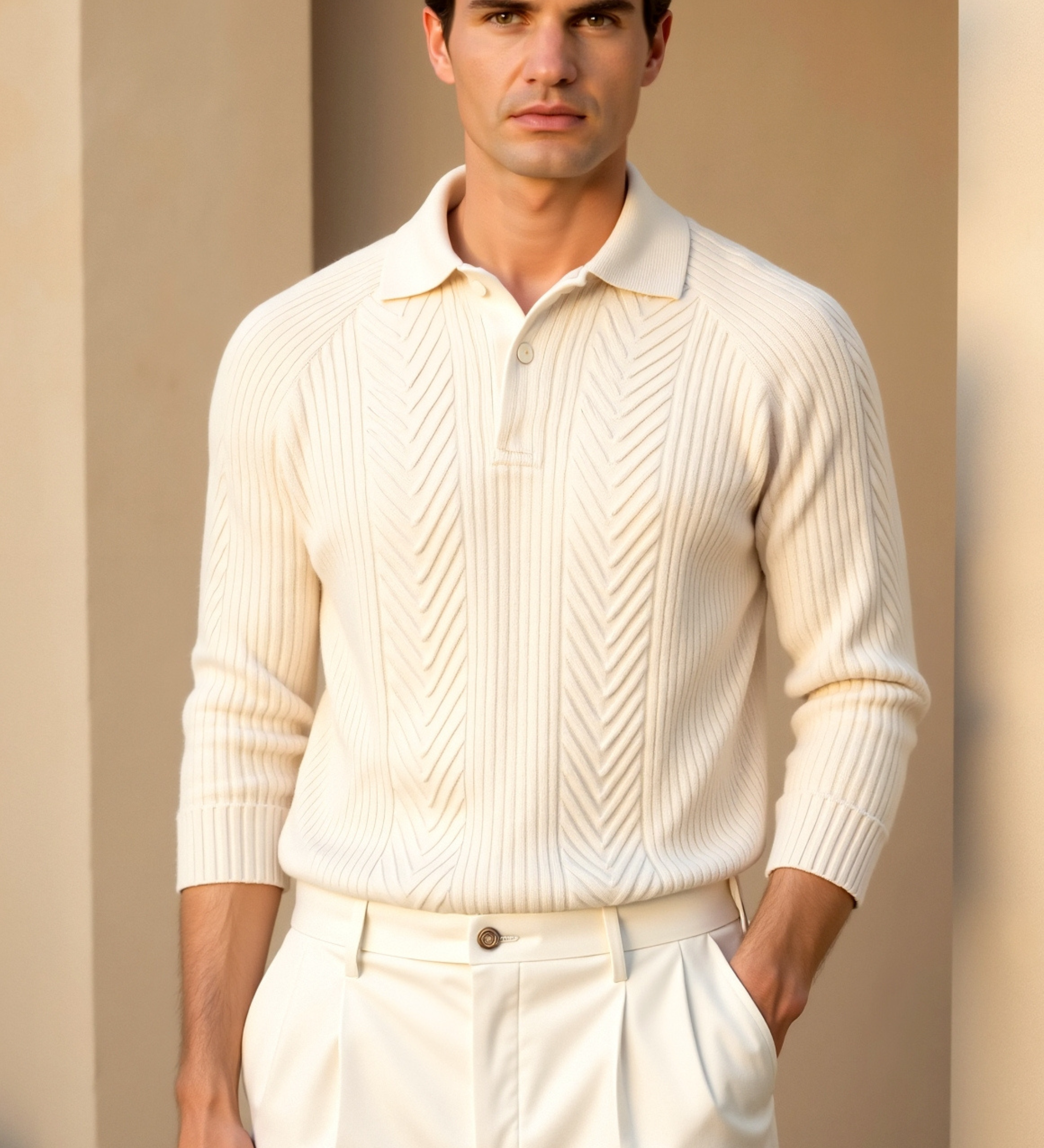 Sweater de Malha Misturada - Relaxada