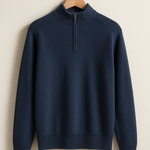 Pullover de Malha - Meio Zíper