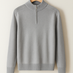 Pullover de Malha - Meio Zíper