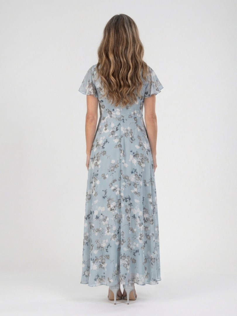 Noémie | Vestido Maxi em Chiffon Floral