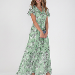 Noémie | Vestido Maxi em Chiffon Floral