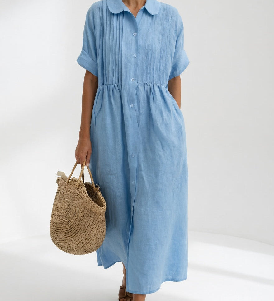 Lysandra — Vestido camisa fluido de verão