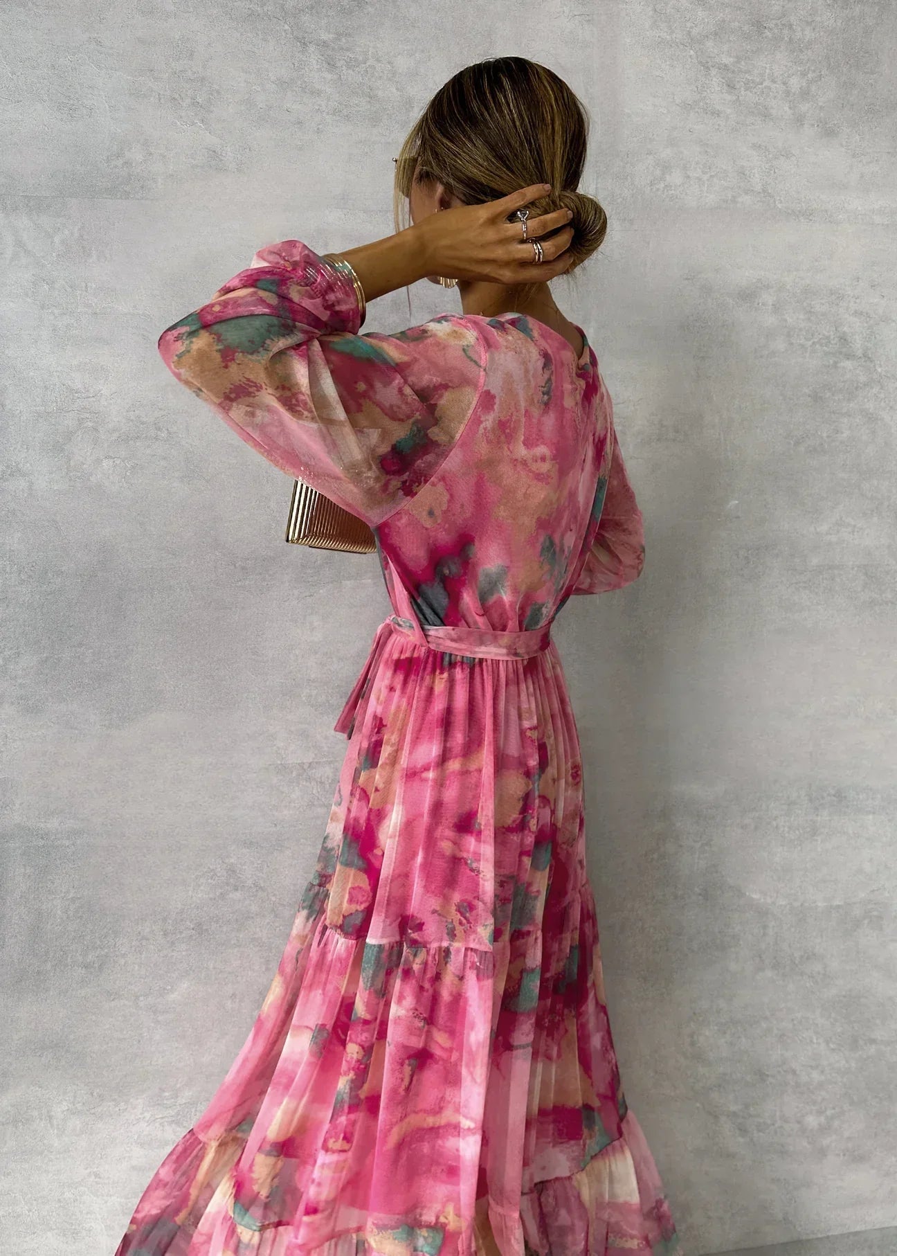 Hazel | Vestido cruzado em padrão floral