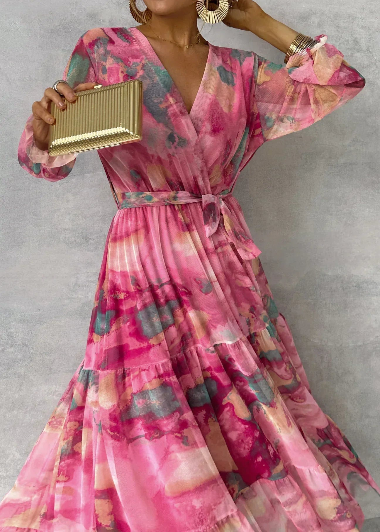 Hazel | Vestido cruzado em padrão floral