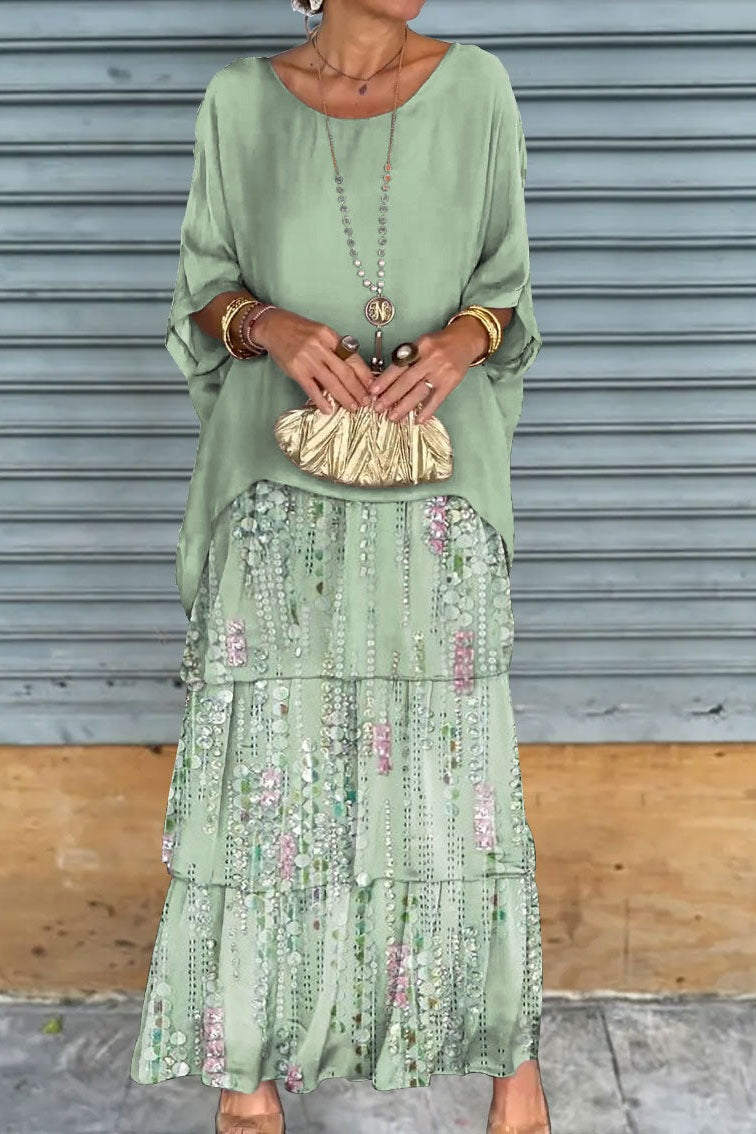 Vestido Capa Nora - Verde Claro