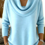 Julia | Sweatshirt com Gola Drapeada