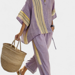 Lorena - Conjunto Boho Linho e Bambu