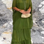 Vestido Capa Nora - Verde Oliva
