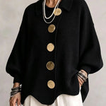 Victoire | Cardigan oversized com grandes botões dourados