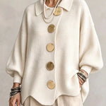 Victoire | Cardigan oversized com grandes botões dourados