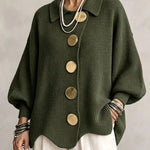 Victoire | Cardigan oversized com grandes botões dourados