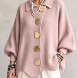 Victoire | Cardigan oversized com grandes botões dourados