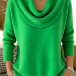Julia | Sweatshirt com Gola Drapeada