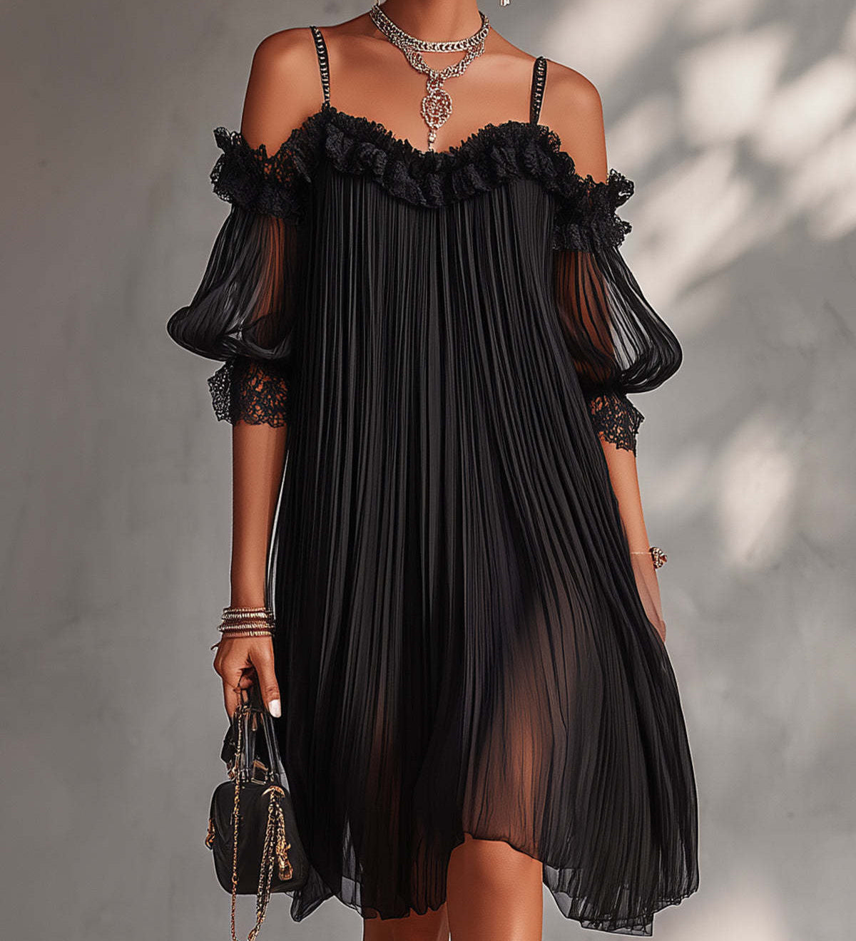 Aurore | Vestido Longo em Musselina com Decote em V