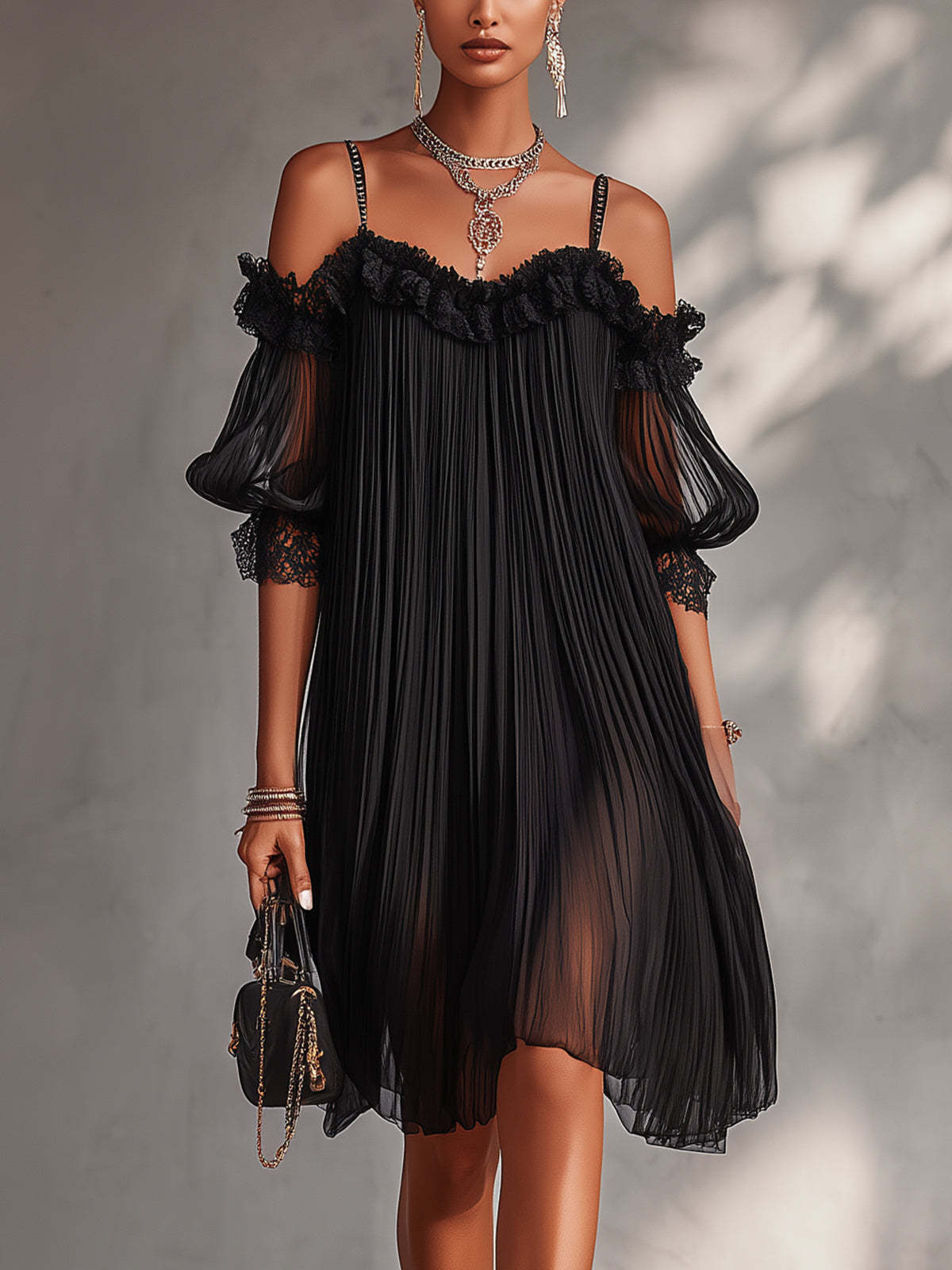 Aurore | Vestido Longo em Musselina com Decote em V