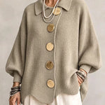 Victoire | Cardigan oversized com grandes botões dourados