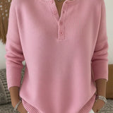 Helena | Camisola de Malha com Botões Henley - 5
