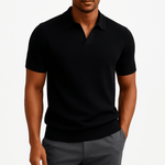 Camisa Polo em Poliéster - Texturada