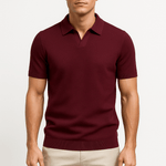 Camisa Polo em Poliéster - Texturada