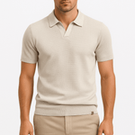 Camisa Polo em Poliéster - Texturada