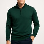 Sweater de Gola Zipper - Forma Ajustada