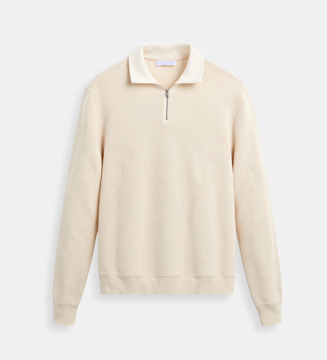 Sweater de Gola Alta com Zíper