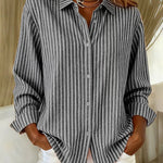 Jimena | Camisa às Riscas com Botões - 4