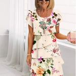 Camille – Vestido elegante fluido com volantes