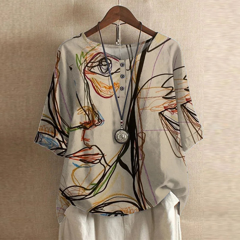 Dakota™ | Blusa retro estampada