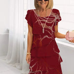 Lucie – Vestido elegante fluido com volantes