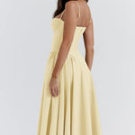 Sigrid | Vestido bustier sem mangas comprimento midi