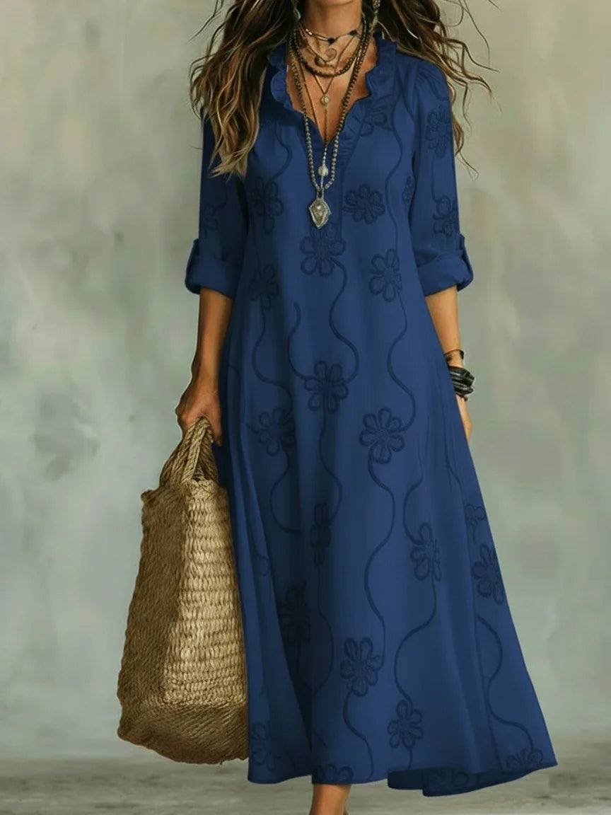 Sienna - Vestido de Verão Longo com Flores