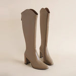 Hilda - Botas de salto Grosso e Elegância para o Inverno