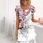 Colette – Vestido elegante fluido com volantes