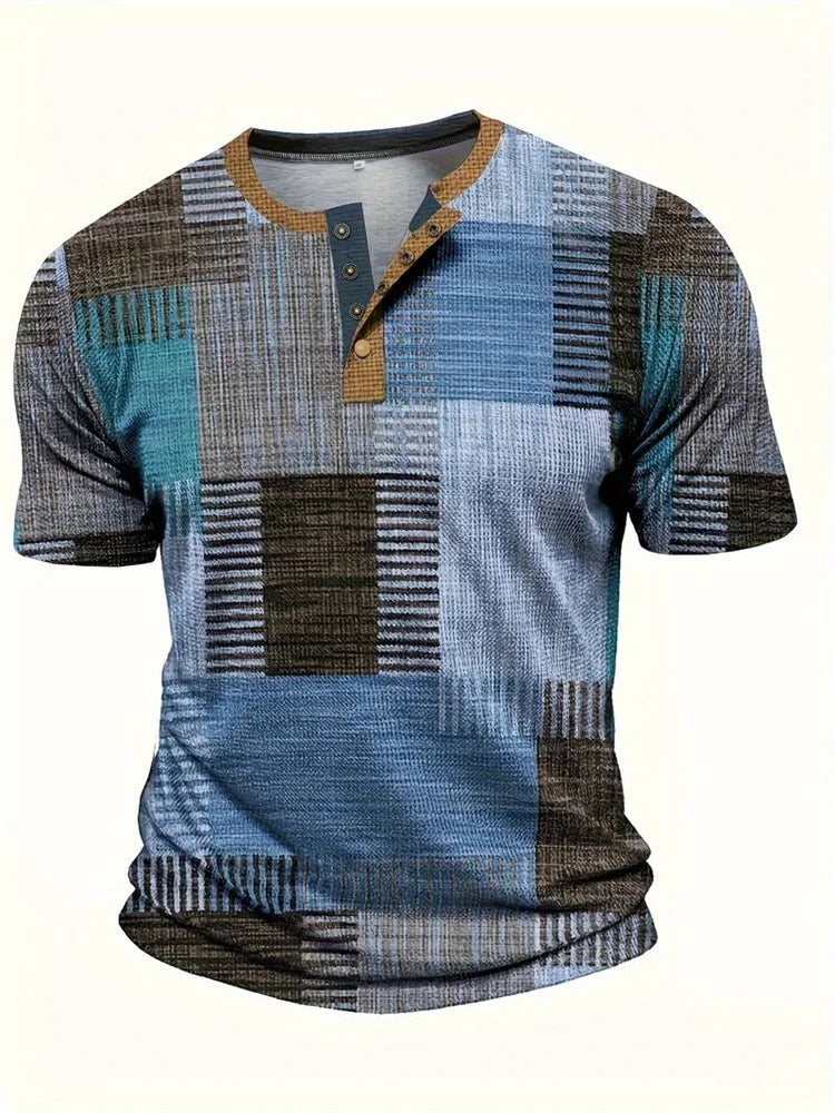 Rodrigo | Camisa patchwork de manga curta