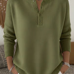 Helena | Camisola de Malha com Botões Henley - 1