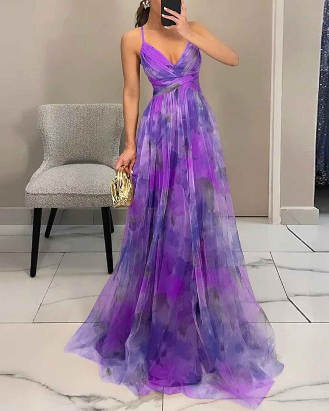 Giselle | Maxi Vestido Urokliwy com Padrão Floral