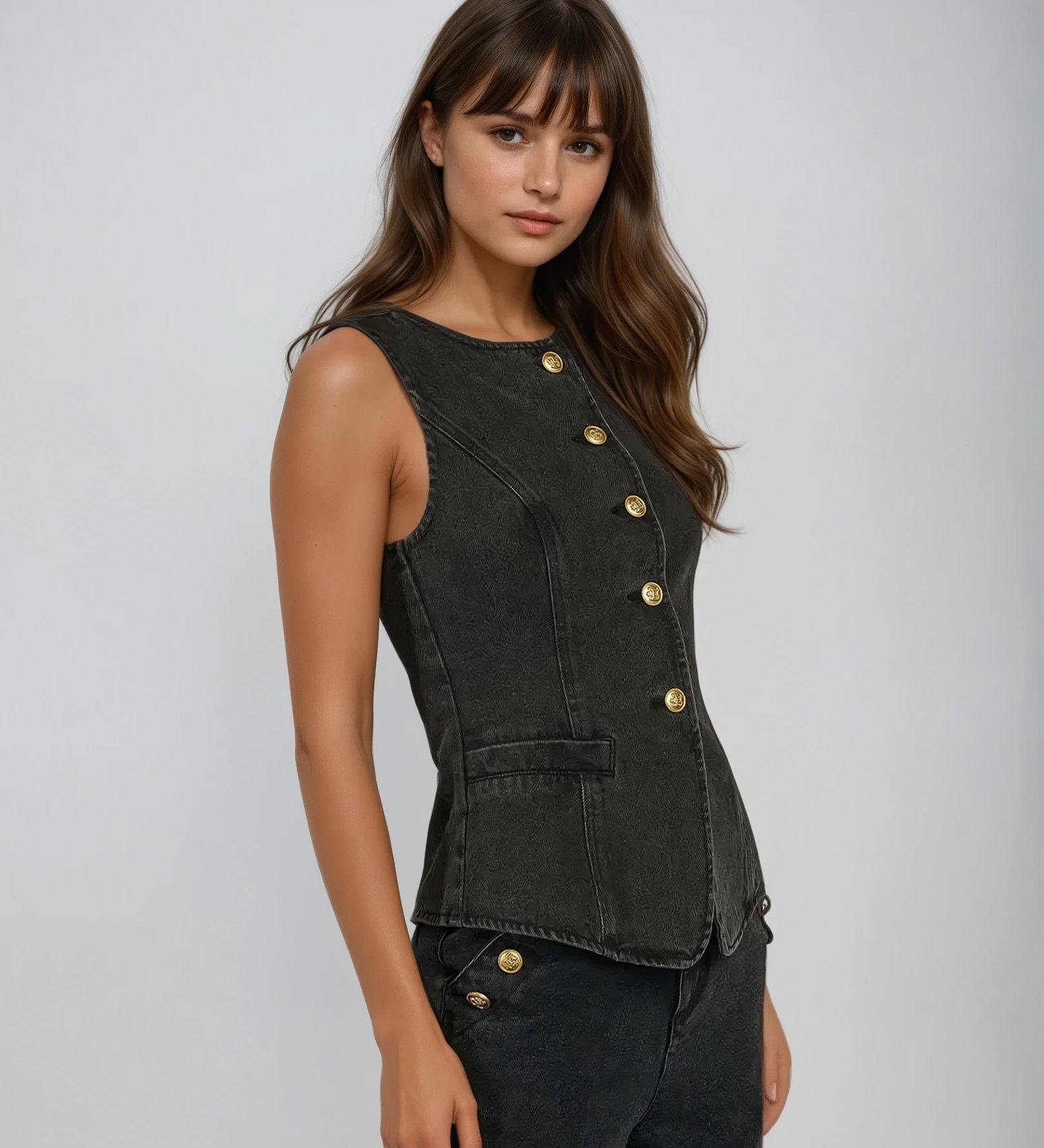 Felicia | Conjunto em denim elegante