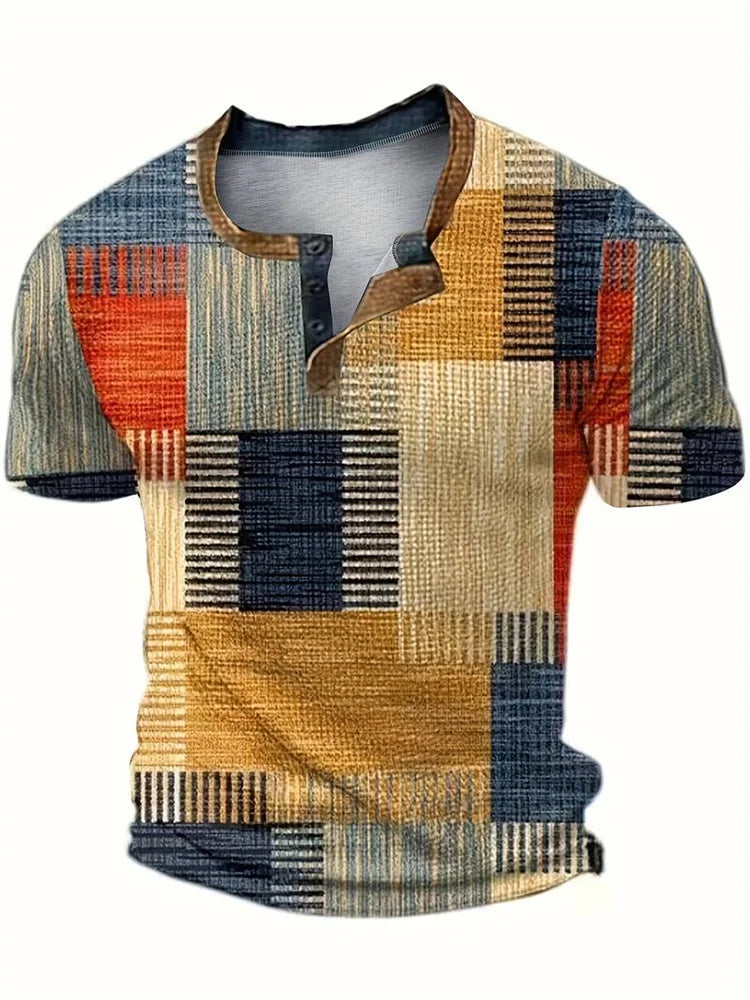 Rodrigo | Camisa patchwork de manga curta