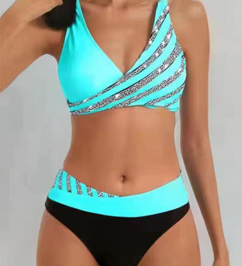Mona - Bikini estampado em tons quentes