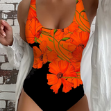 Elena™ | Elegante fato de banho de uma peça com estampado floral