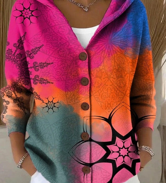 Paloma | Casaco de Malha Estampado com Capuz