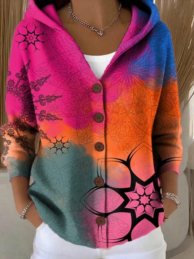 Paloma | Casaco de Malha Estampado com Capuz