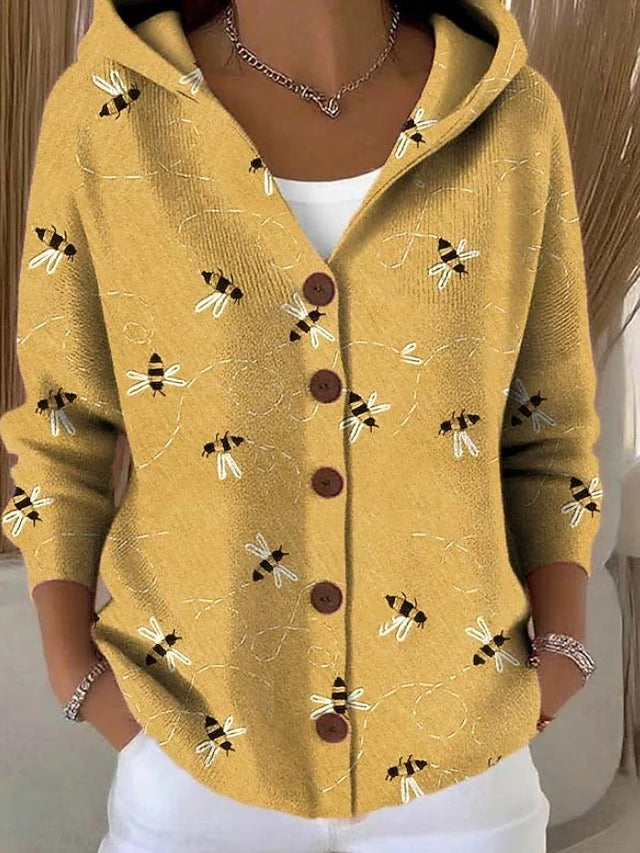 Paloma | Casaco de Malha Estampado com Capuz