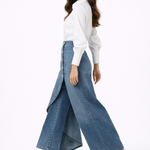 Silvia | Saia Calça com Design Assimétrico e Botões