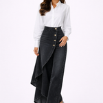 Silvia | Saia Calça com Design Assimétrico e Botões