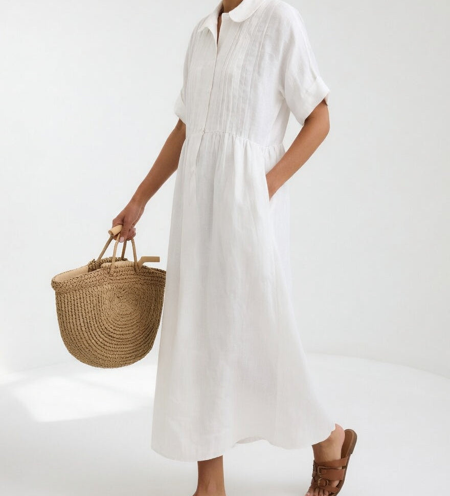 Lysandra — Vestido camisa fluido de verão