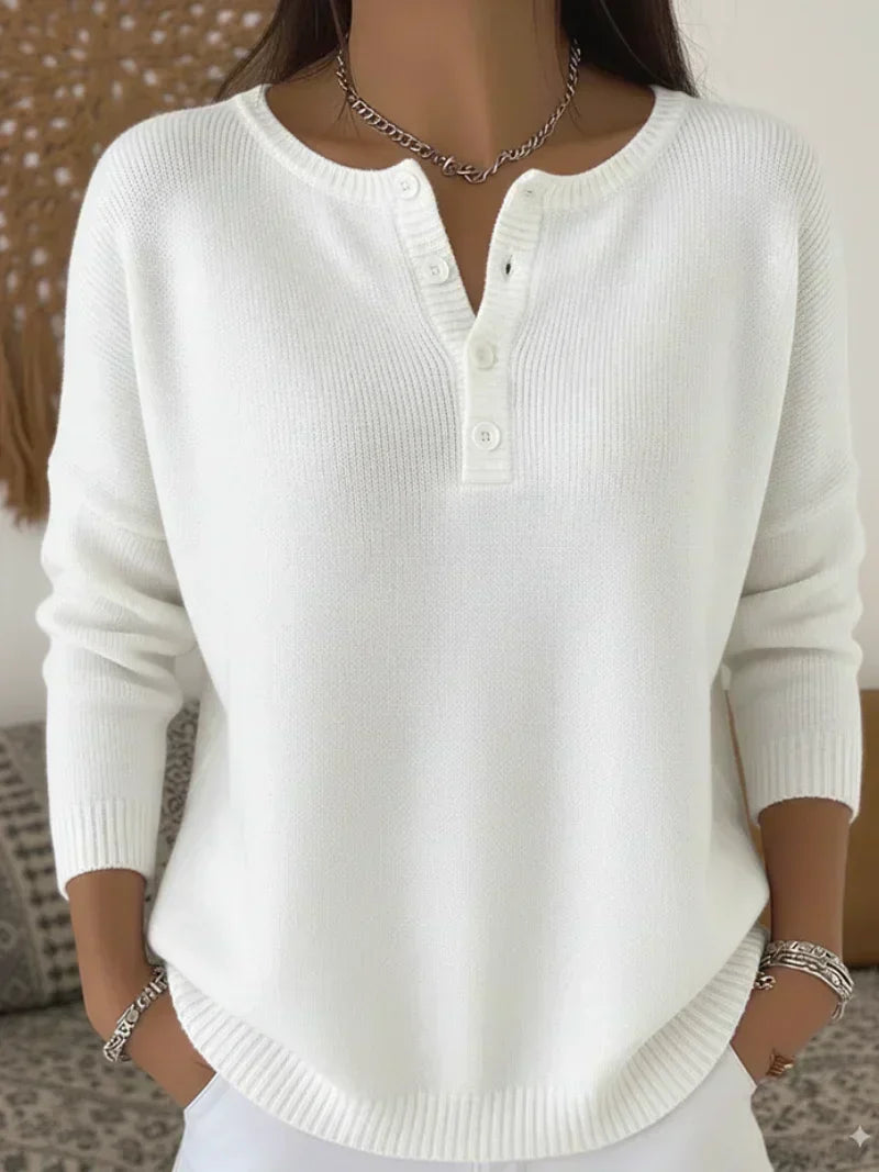 Helena | Jersey de Ponto com Botões Henley